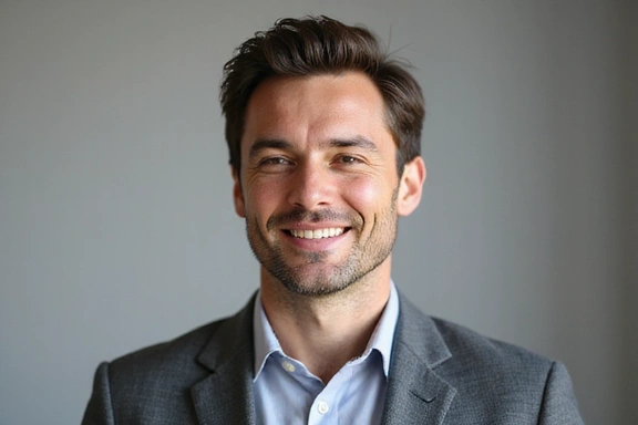 Confident man smiling